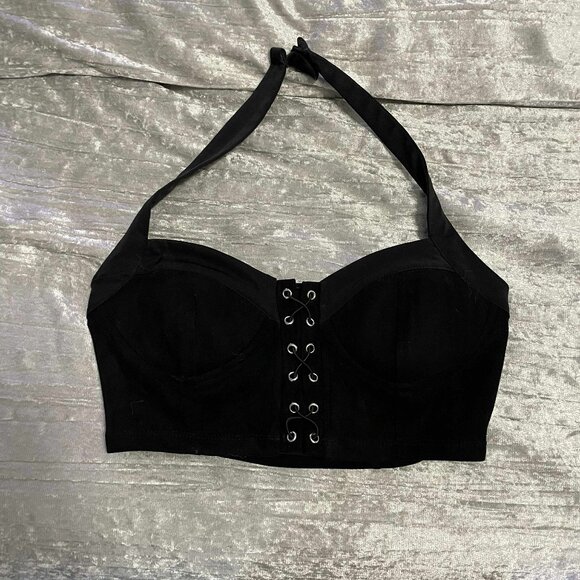 Forever 21 Black Corset Bustier Top - Picture 1 of 3